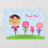 Lollypop Vielen Dank für Ihre Fotokarte Dankeskarte (Vorne/Hinten)