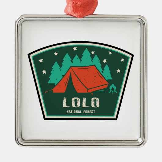 Lolo National Forest Montana Camping Ornament Aus Metall (Vorne)