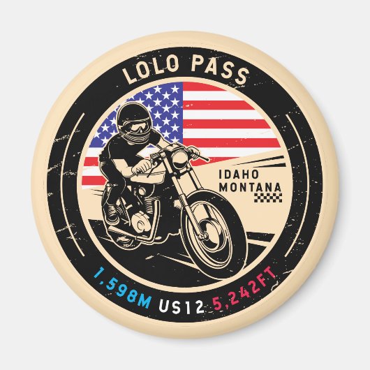 Lolo Pass Idaho Motorcycle Magnet (Vorne)