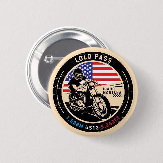 Lolo Pass Idaho Motorrad Button (Vorne & Hinten)