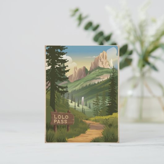 Lolo Pass Vintag Postkarte (Stehend Vorderseite)