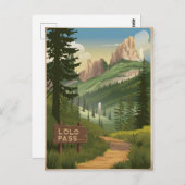 Lolo Pass Vintag Postkarte (Vorne/Hinten)
