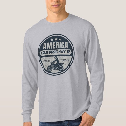 Lolo Passstrasse Oregon Motorradtour T-Shirt (Vorderseite)