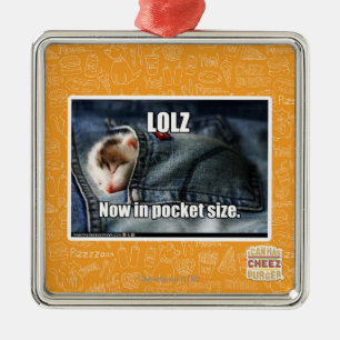 LOLZ jetzt in im Taschenformat Silbernes Ornament