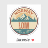 Lom, Norge Norwegen Aufkleber (Blatt)