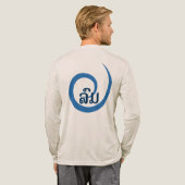 Lom, Wind, blauer Kreis und Lao Tri-Blend Shirt (Voller Rücken)