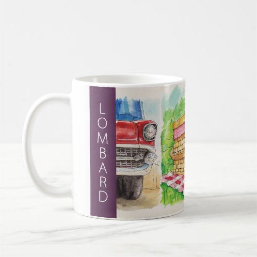 Lombard-Sommer-Fahnen-Tasse Kaffeetasse (Links)
