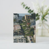 Lombard Street in San Francisco Americas Crookedes Postkarte (Stehend Vorderseite)