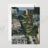 Lombard Street in San Francisco Americas Crookedes Postkarte (Vorne/Hinten)