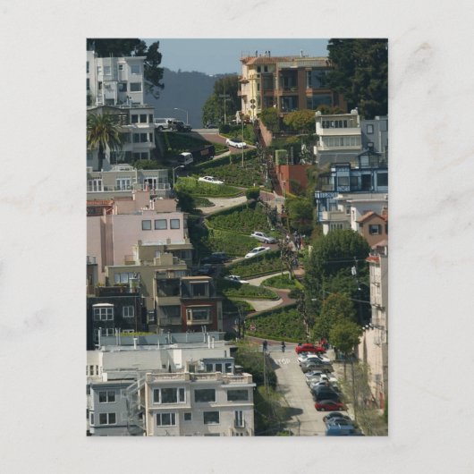 Lombard Street in San Francisco Americas Crookedes Postkarte (Vorderseite)
