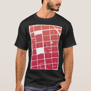 Lombard Street Minimalistisch San Francisco Karte T-Shirt