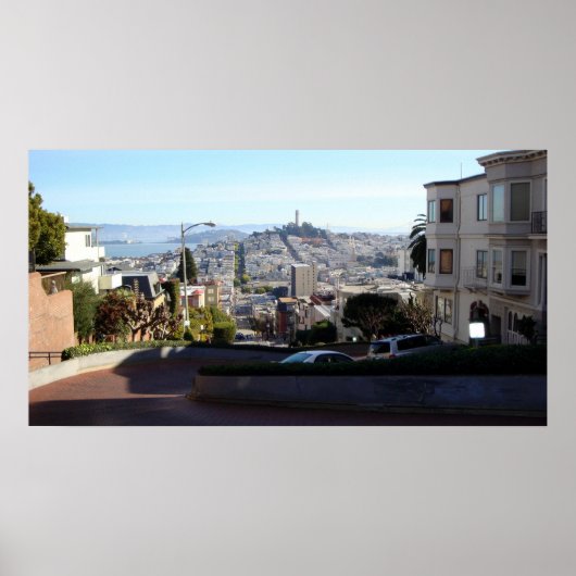 Lombard Street Panoramic Poster (Vorne)