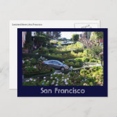 Lombard Street Postkarte (Vorne/Hinten)
