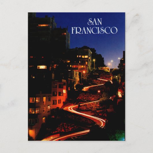 Lombard Street San Francisco Postkarte (Vorderseite)