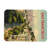 Lombard Street, San Francisco | Vintage Retro Magnet (Horizontal)