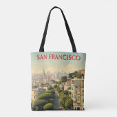 Lombard Street, San Francisco | Vintage Retro Tasche (Rückseite)