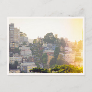 Lombard Street von North Beach San Francisco Postkarte