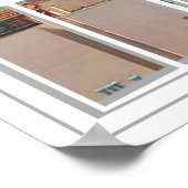 Lombard Street White 24 Pane Open Window Poster (Ecke)