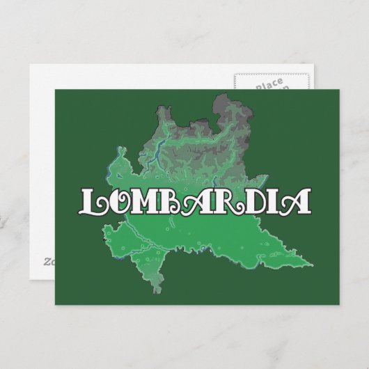 Lombardei Postkarte (Vorne/Hinten)