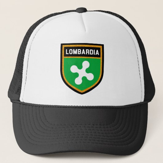 Lombardia Flagge Truckerkappe (Vorderseite)