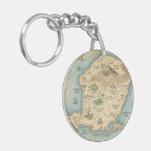 Lombok Indonesia Island Map Tropical Keychain Schlüsselanhänger (Vorderseite links)