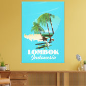 Lombok Indonesien-Karte Leinwanddruck (Insitu (Wohnzimmer))