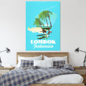 Lombok Indonesien-Karte Leinwanddruck (Insitu (Schlafzimmer))