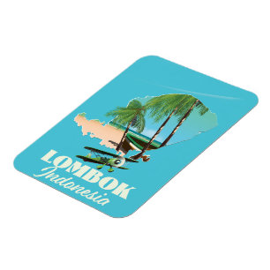 Lombok Indonesien Karte Magnet