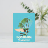 Lombok Indonesien-Karte Postkarte (Stehend Vorderseite)