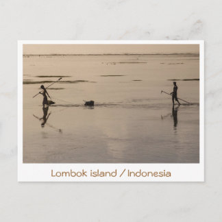 Lombok-Insel / Indonesien monochrome Bilder Postkarte