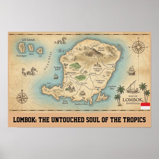 Lombok: The Untouched Soul of the Tropics Poster (Vorne)