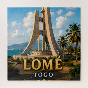 Lomé Atlantische Uferpromenade und Unabhängigkeits Puzzle