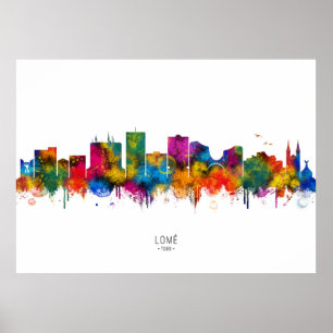 Lomé Togo Skyline Poster
