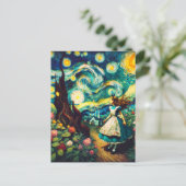 Lomographisches Foto Alice in der Sternennacht Postkarte (Stehend Vorderseite)