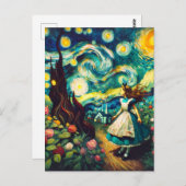 Lomographisches Foto Alice in der Sternennacht Postkarte (Vorne/Hinten)