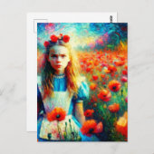Lomographisches Foto Alice Van Gogh Poppies Postkarte (Vorne/Hinten)