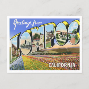 Lompoc, Kalifornien Vintage Große Buchstaben Postk Postkarte