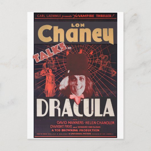 Lon Chaney as Dracula Postkarte (Vorderseite)