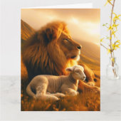 LON & LAMB Christliche Blankekarte Karte (Gelbe Blume)