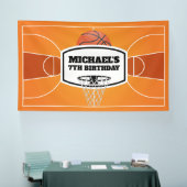 Lona Basketball Birthday Banner backdrop (Messe)
