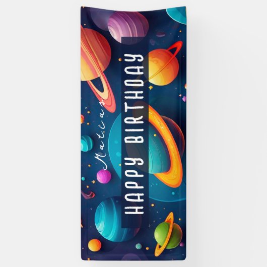 Lona cumpleaños personalizada banner (Vertikal)