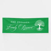 Lona Family Reunion tree backdrop Green Banner (Horizontal)