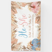Lona He or She Boho Boho Pampas Pumpkin Gender Rev Banner (Vertikal)