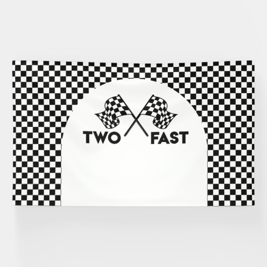 Lona Racing Birthday Two Fast backdrop banner (Horizontal)