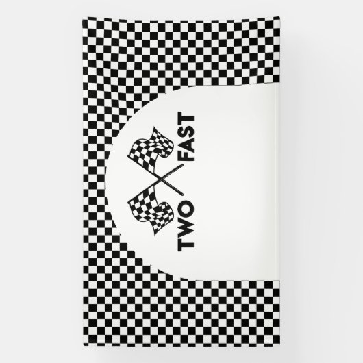 Lona Racing Birthday Two Fast backdrop banner (Vertikal)