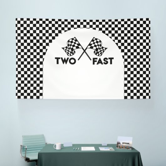 Lona Racing Birthday Two Fast backdrop banner (Messe)