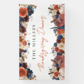 Lona Thanksgiving Dinner autumn fall pumpkins back Banner (Vertikal)