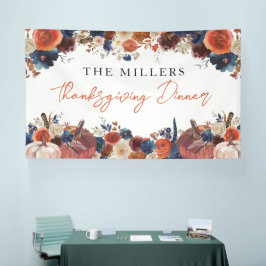 Lona Thanksgiving Dinner autumn fall pumpkins back Banner
