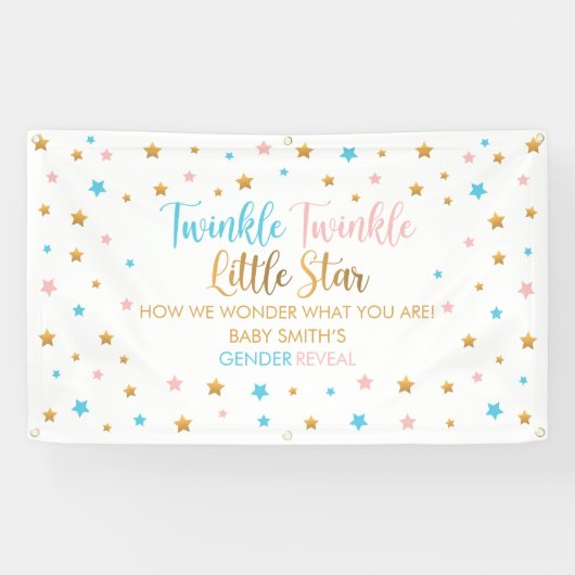 Lona Twinkle Twinkle Little Star Gender Reveal sig Banner (Horizontal)