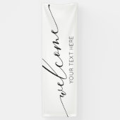 Lona WELCOME black and white Sign banner backdrop (Vertikal)